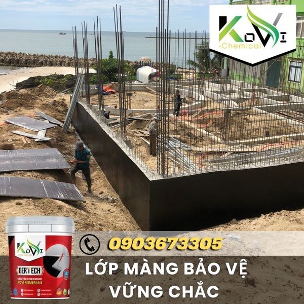 Chống Thấm Bitum Kovi Membrane Thùng 17 Kg 9 Chống Thấm Gốc Bitum Polymer Kovi Membrane