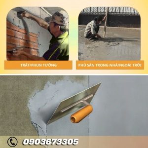 Vữa Khô Trộn Sẵn SikaMur 100 Ready Mix Bao 25Kg