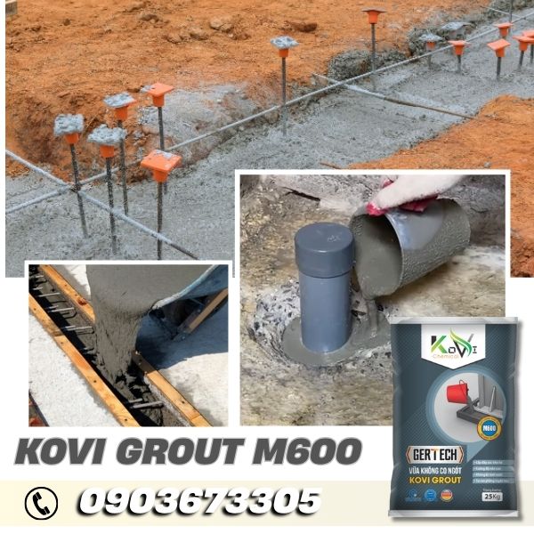 Vữa Không Co Ngót Kovi Grout Max 600 10 Vữa Không Co Ngót Kovi Grout Max 600