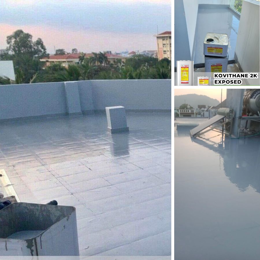 Chống Thấm Lộ Thiên Gốc PU Kovithane 2K Exposed 10 Chống Thấm Lộ Thiên 2 Thành Phần Kovithane 2K Exposed