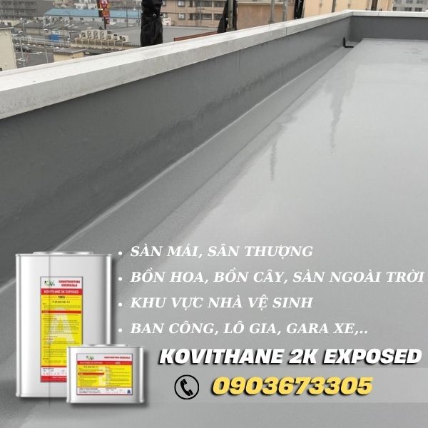 Chống Thấm Lộ Thiên Gốc PU Kovithane 2K Exposed 9 Kovithane 2K Exposed
