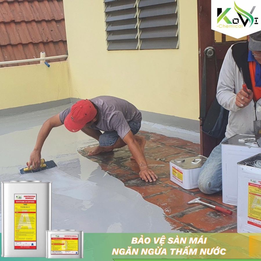 Chống Thấm Lộ Thiên Gốc PU Kovithane 2K Exposed 4 Sơn Chống Thấm Lộ Thiên Gốc PU Kovithane 2K Exposed